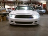 White 2015 Mustang S550 in garage